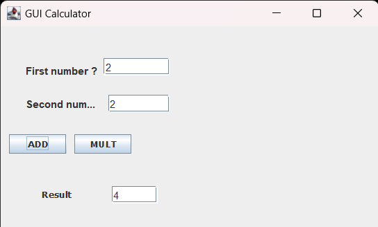 GUI Calculator Interface